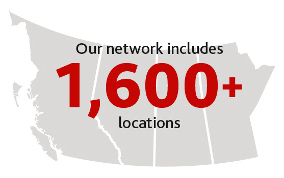 Infographic showing Co-op's impact: 160+ local co-operative associations, 600+ communities, 2 million+ active members, and 23,500+ employees.