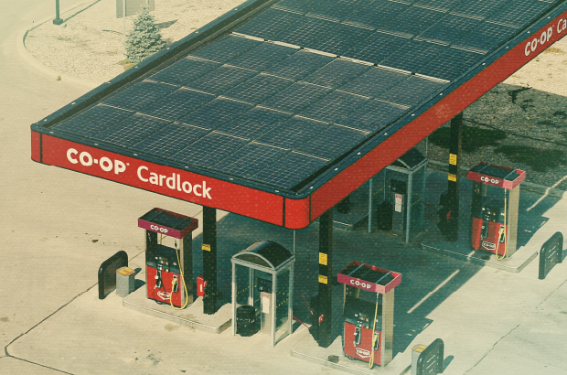 Co-op Cardlock Canopy with Solar Panels
